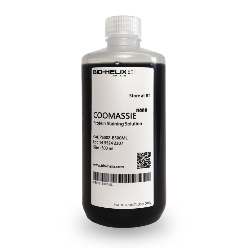 Bio-Helix COOMASSIE nano Protein Staining Solution, 500 mL